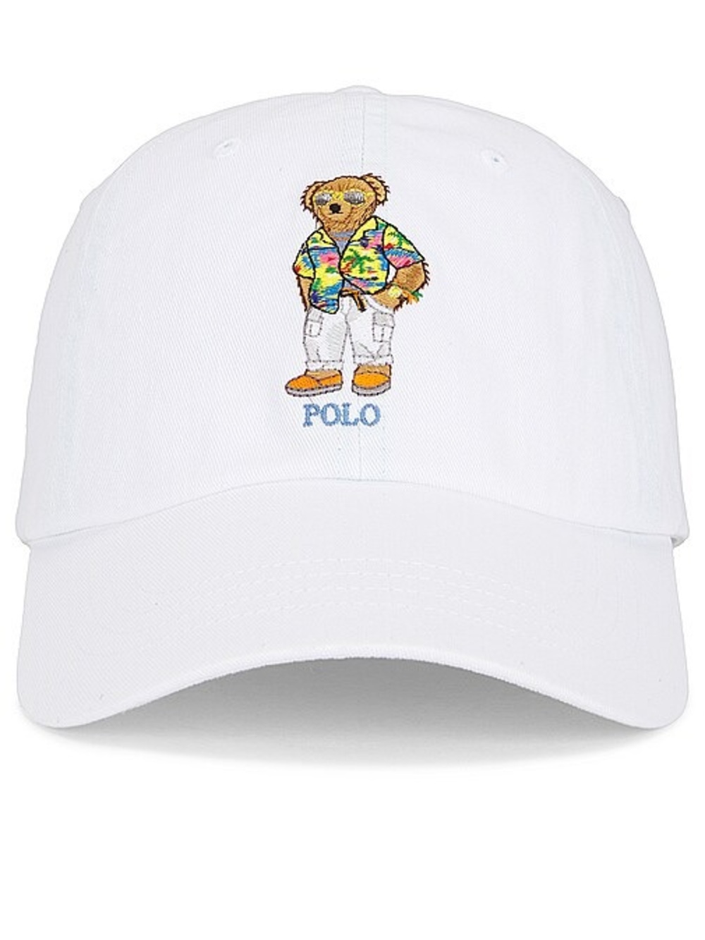 Polo by Ralph Lauren White Baseball Cap with Polo Bear Embroidery Hawaii Shirt
